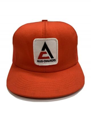 Rare Vintage Allis Chalmers Snapback Trucker Patch Hat Cap K Products Usa