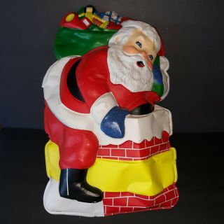 Vintage Mid Century Christmas Santa Wall Plaque Stand Up L.  A.  Goodman Co.