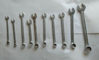 Vintage Proto Sae 10 Pc Combination Wrench Set