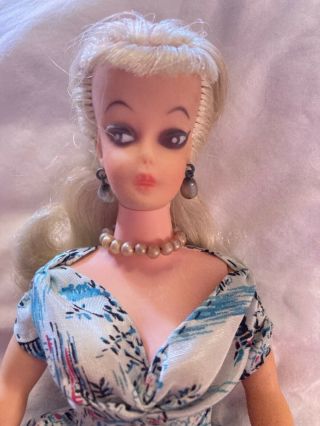 Vintage BARBIE CLONE Blonde Ponytail Bangs Earrings Necklace Eegee Babette? 3