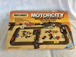 1987 Vintage Matchbox Motorcity Deluxe Play Track Set Highway System