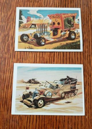 2 Monogram Tom Daniel Vintage 1970 Model Trading Cards Dragon Wagon Rommel 