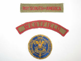 Vintage Bsa Boy Scout Pocket Strip,  Community Patch,  Troop Committee Patch 1940s