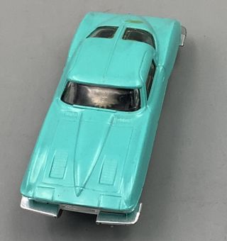 Vintage Ho Scale Slot Car 1963 Chevy Corvette Split Window G Turquoise