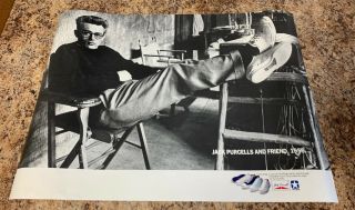 Vintage James Dean Converse Shoes Jack Purcell Poster 23x17 Rare Advertising