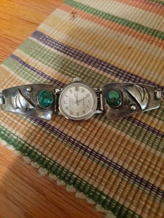 Vintage Swiss Ladies 17j Wittnauer Geneve Automatic Watch Sterling Band