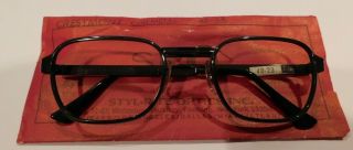 Vintage Styl Rite Optics Crestmont Gunmetal 48/23 12k Gf Eyeglass Frame Nos 306