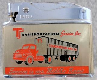 Vintage Transportation Service Inc.  Ohio Flat Advertising Lighter Graphics