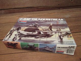 Vintage Monogram F - 84f Thunderstreak Airplane 1/48 Scale - Opened Kit