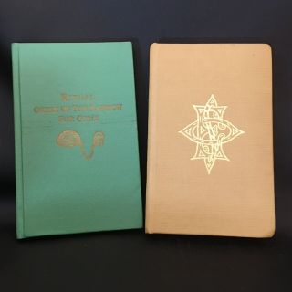 2 Masonic Books Ritual Order Of The Rainbow For Girls Eastern Star 1948 1973 Vtg