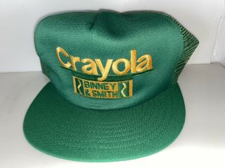Crayola Crayons Binney & Smith Trucker Snapback Hat Vintage Made In Usa
