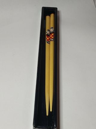 Vintage 1970s Made In Japan Chopsticks Traditional Box.  Hand Painted