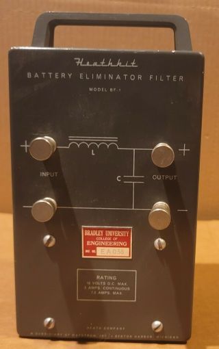 Vintage Heathkit Battery Eliminator Ripple Filter Model Bf - 1 By Daystrom