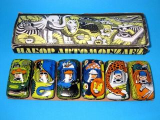 Set Of 6 Vintage Russian,  Ussr 1980’s.  Tin Toy Painted Cars