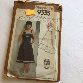 Vintage 70s Simplicity 9335 Gunne Sax Prairie Cottagecore Sundress Dress 10