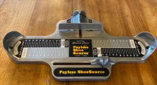 Vtg Metal Payless Shoe Source Store Sizer Brannock Device Measuring Men & Women