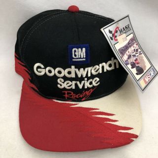 Vtg Dale Earnhardt Sr Gm Goodwrench Service Plus Flames Nascar Snapback Hat Cap