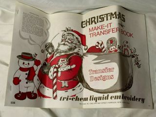 Vintage Christmas Tri - Chem Liquid Embroidery Iron On Transfers Book