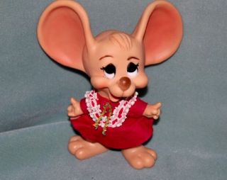 Huron Holiday Christmas Girl Mouse Vintage Toy