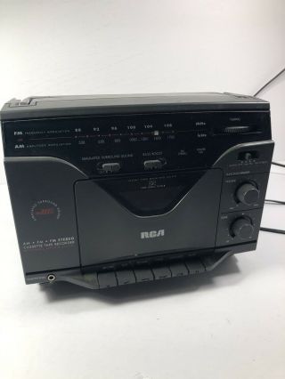 Vtg Rca Am/fm Stereo Radio Cassette Tape Recorder Boom Box Rp - 7824a