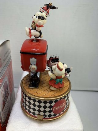 Vintage 1995 Enesco Coca Cola Mini Action Musical “ Things Go Better With Coke” 3