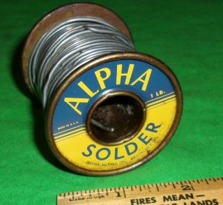 Vintage Roll Alpha 40/60 Lead/tin " 40 Grade ".  062 Dia.  15 Ounces (1950 