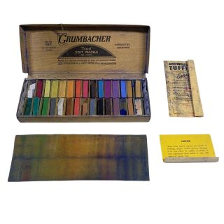 Vintage Grumbacher 30 Soft Pastels Set No.  00/c Finest Artist Half Length Chalks