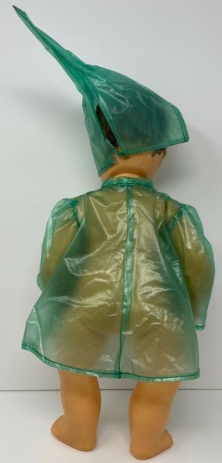 Vintage 1950 ' s Tagged Terri Lee Green Rain Coat Jacket & Matching Hat For Doll 3