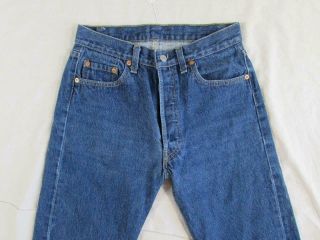 Vtg 80s Usa Made Levi 501 Button Fly Faded Denim Jean Tag 31x34 Measure 28x30