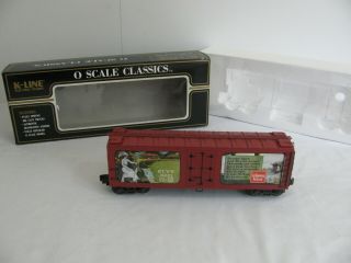 Vintage K - Line O Scale Phoebe Snow Classic Wood Sided Reefer Box Car 762 - 1471