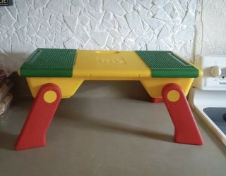 Vintage 1994 Lego Building Table W/storage Bins And Folding Legs Made In Ireland