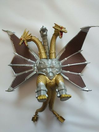 Vtg 1994 Ghidorah 3 Head Gold Dragon Toy Action Figure Toho.