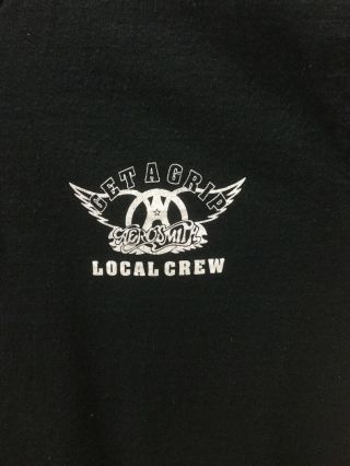 Vintage Aerosmith Shirt Mens L Band Concert Crew Giant Made in USA Rare 2