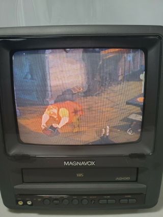 Magnavox Vintage 9 " Tv Vcr Combo Vhs Ccto9oa702 No Remote