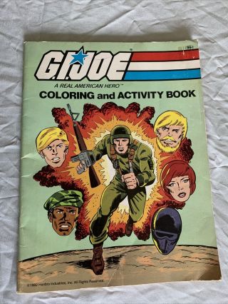 Vintage 1982 G.  I.  Joe A Real American Hero Coloring And Activity Book